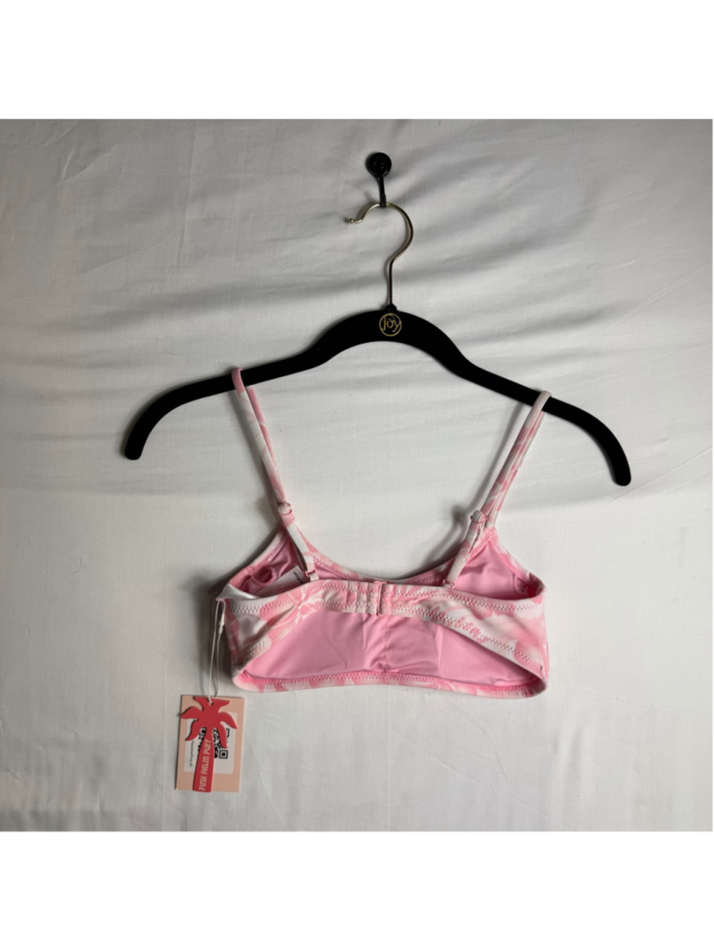 Pink Palm Puff Bikini Set XS Cleo Tropical Floral Adjustable NWT Swimsuit Beach - Picture 6 of 8